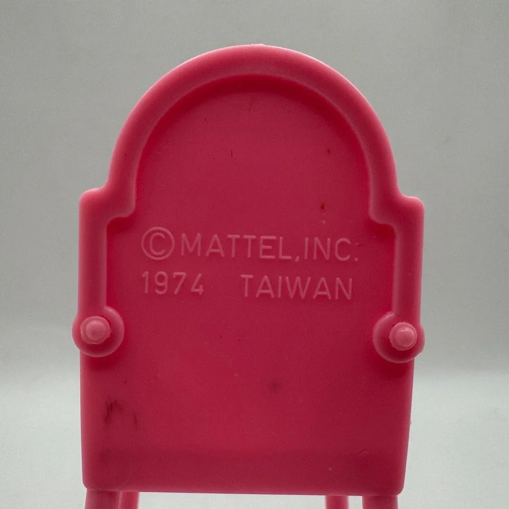 Mattel High Chair Baby Pink Vintage 1974 Doll Furniture Accessory